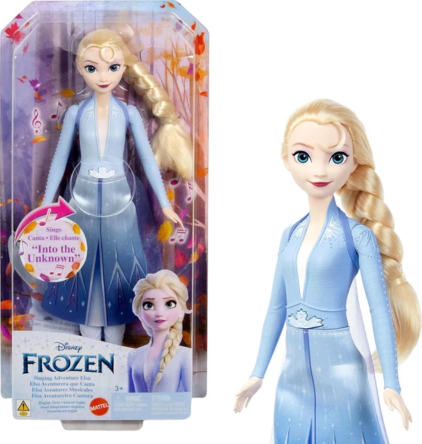 MATTEL DISNEY FROZEN Elsa singende Modepuppe, singendes Abenteuer NEU ...