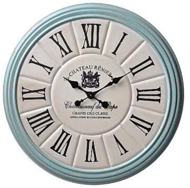 Colossal Sized Retro Shabby Chic Wall Clock. 80cm Diameter (31" +) 7256