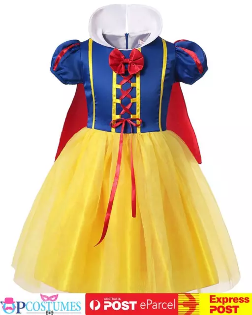 Classic Snow White Princess Fairytale Disney Girls Book Week Fancy Dress Costume