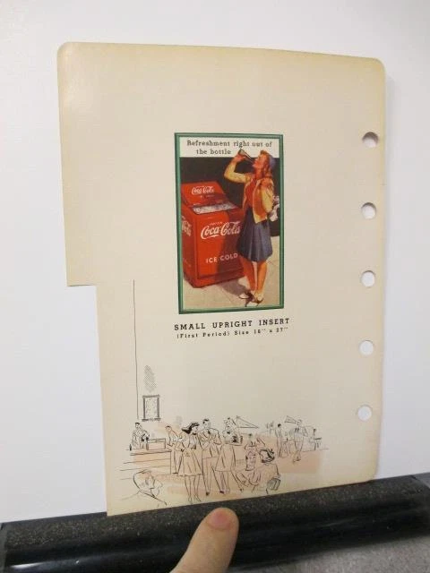COCA COLA 1940 store display sign salesman sample flowers vending machine cooler