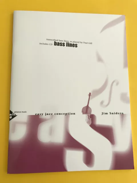 Easy Jazz Conception Bass Lines, Jim Snidero, Paul Gill, Book/CD Set