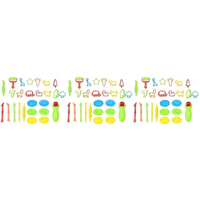 3 juegos de juguete de arcilla cortador de plastilina molde de plastilina