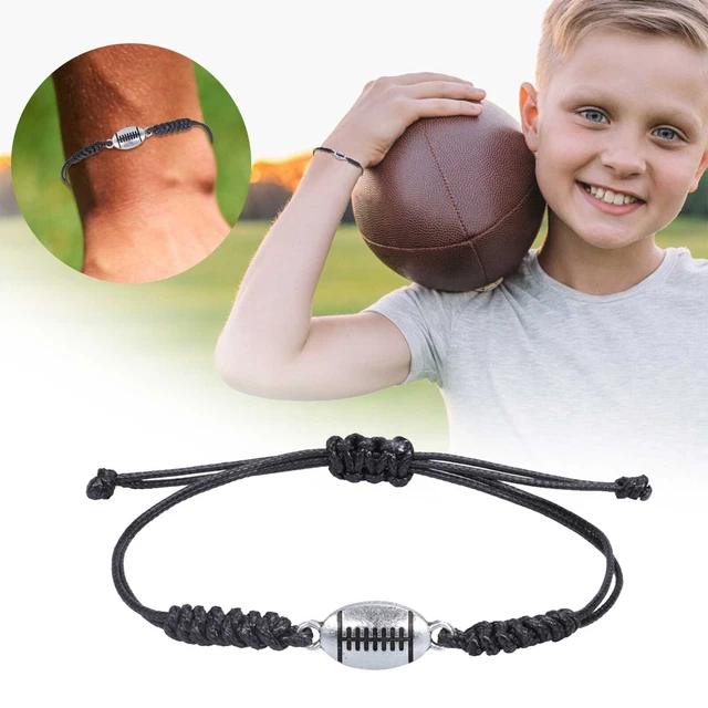 Stoffarmband Rugby-Armband, verstellbares Rugby-Armband, Legierungsarmband,