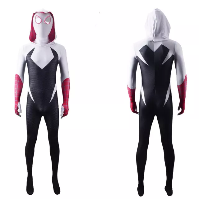 SPIDERMAN ACROSS THE Spider Verse Gwen Stacy Costume Cosplay Jumpsuit ...