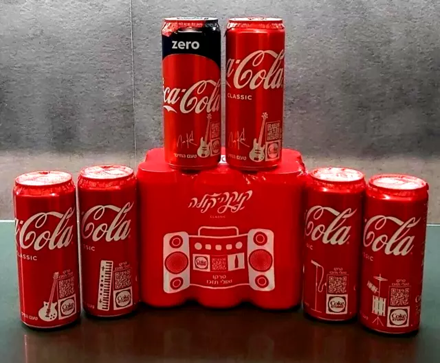 Coca Cola Music 6 Pack Can 2023 Promotion Israel Limited Edition