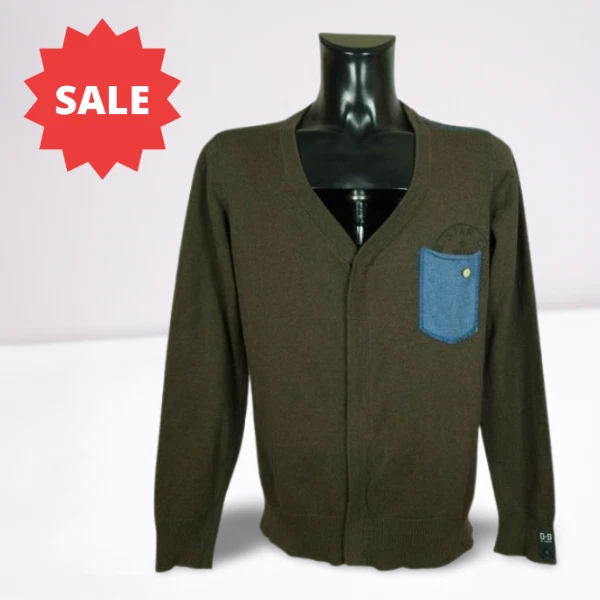 G-Star maglione cardigan uomo cotone taglia M vgc **