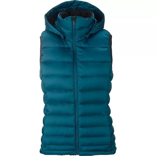 Burton Women AK Squall Down Vest M teal hooded north face patagonia puffy gap