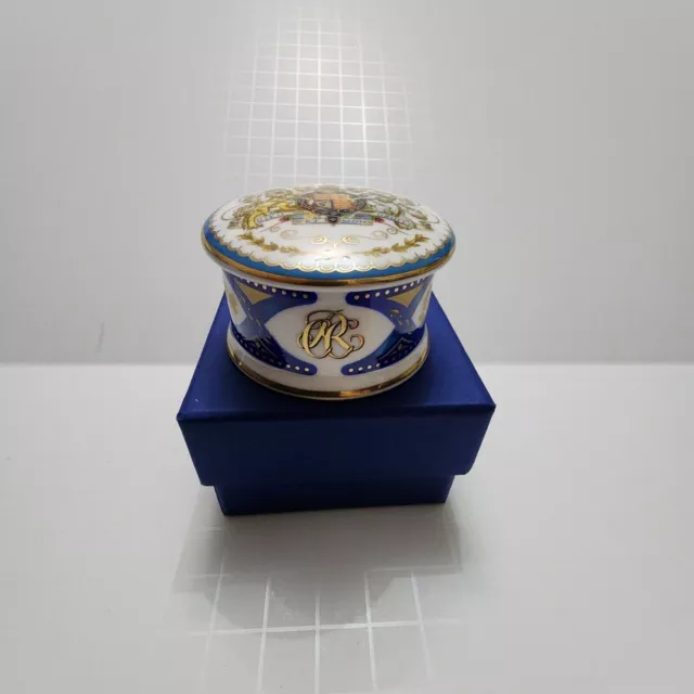 Royal Collection Trust King Charles III Coronation Pillbox Blue White 2023 New