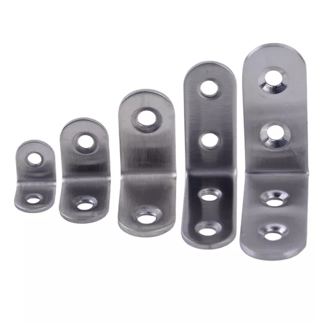 10x Stainless Steel Right Angle Bracket Corner Brace Joint Shelf Support L Shape