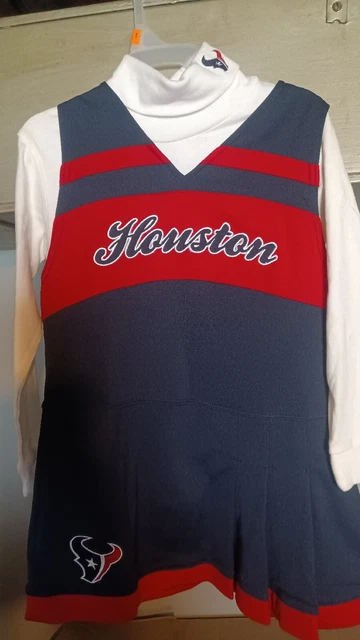 Houston Texans NFL Football Cheerleader Dress Uniform Girl's 4T Home outfit