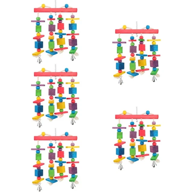 Set 5 Papagei Vogel Spielzeug Vogelnetz Beißspielzeug Für Sittiche