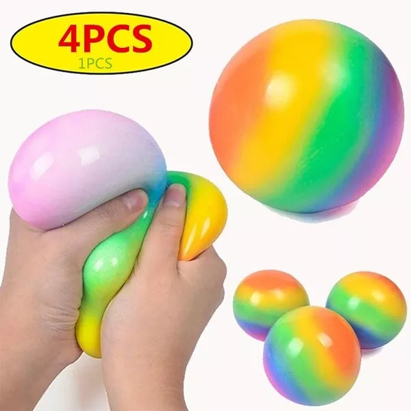 1/4PCS Sticky Wall Ball Decompression Toys Antistress Vent Squeeze Toy