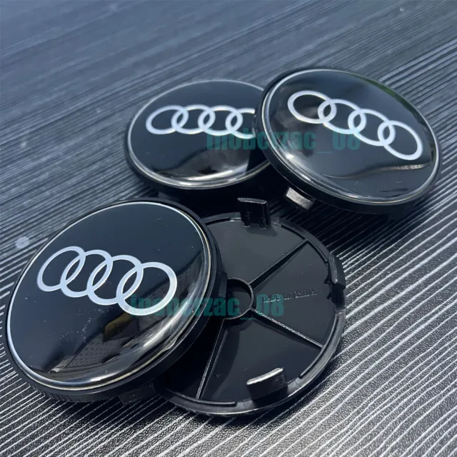 4x Für Audi Auto Alufelge Wheel Emblem Nabenkappen Nabendeckel Radkappen 68MM