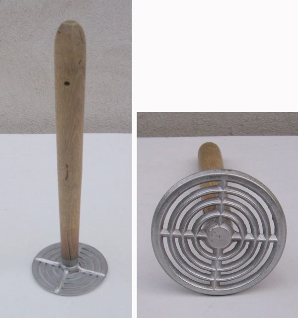 Pilon Presse Purée Manuel Les Colis Noirs LCN En Inox Et Bois - Ustensile Cuisine Légumes 507