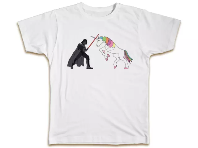 Vader Vs Unicorn Mens T-Shirt - Funny Star Wars Darth Birthday Present Gift