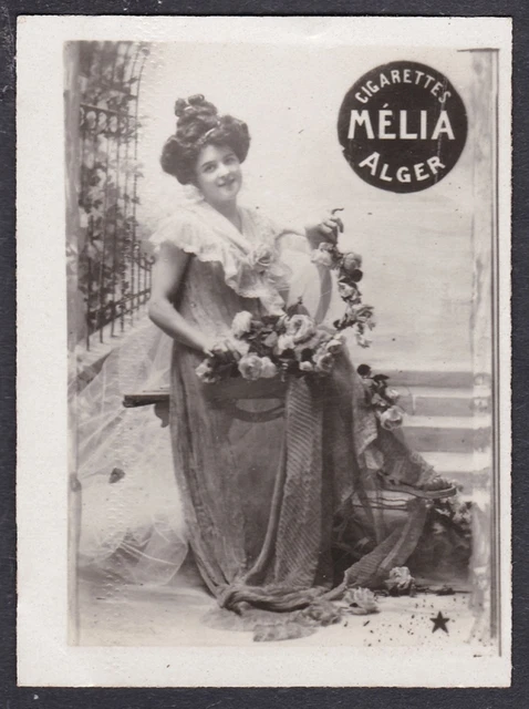 FEMME EROTICA ÉROTIQUE Vintage Pin Up Photo 1910 Cigarettes Bastos