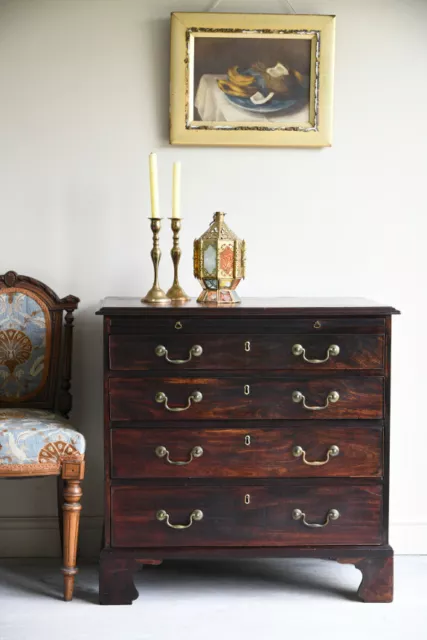 Antique Georgian Mahogany Bachelors Chest of Drawers