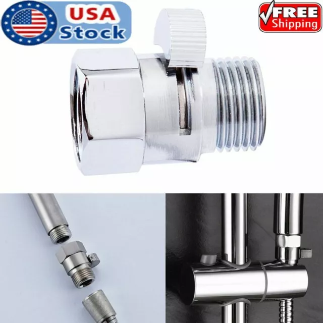 Full Brass G1/2" Flow Quick Control Shut-OFF Valve Shower Head Hand Water Saver