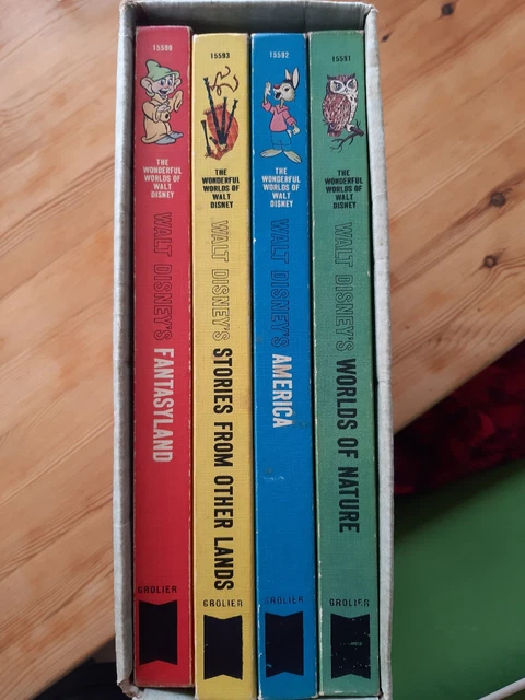 VINTAGE 60S 1965 The Wonderful World Of Walt Disney 4 Book Box Set In ...