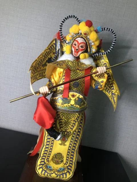Handmade Traditional Chinese Peking Opera Doll NIB 14" Tall