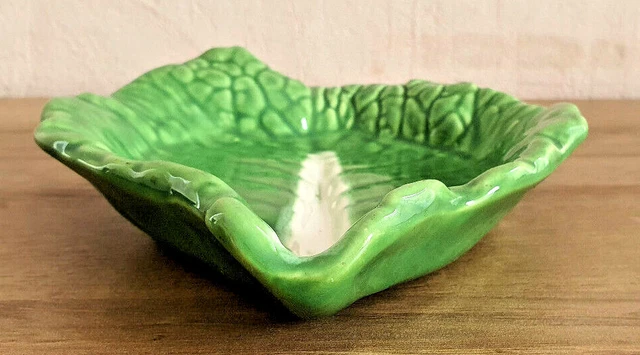 Coupe Vide-Poche En Verre Soufflé Chris Thornton - Deux Anses - Vert Et Blanc