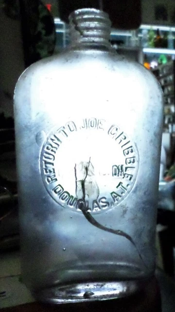 WESTERN Arizona WHISKEY Flask OLD CROW SALOON
