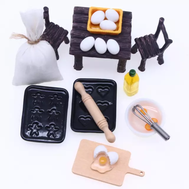 Maßstab 1:12 Puppenhaus Kochen Miniatur Nudelholz Tablett   Rollenspiel