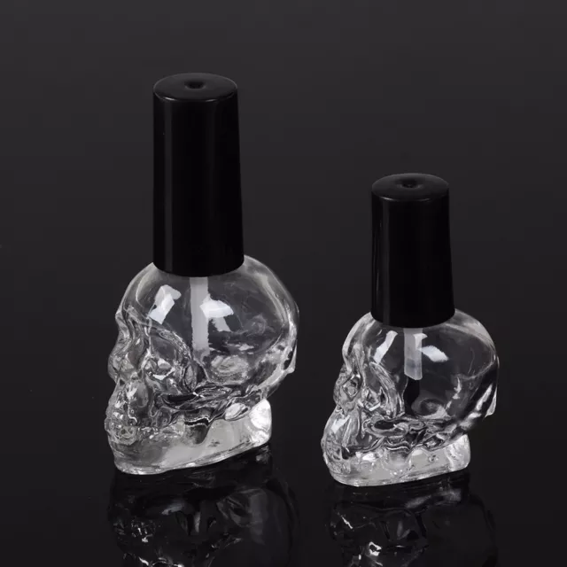 10/15ml Empty nail polish bottle clear glass with brush refillable steamed h-WR