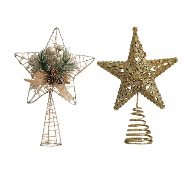 Wide Application Christmas Tree Topper Star Rustic Natural Tree Top Ornaments