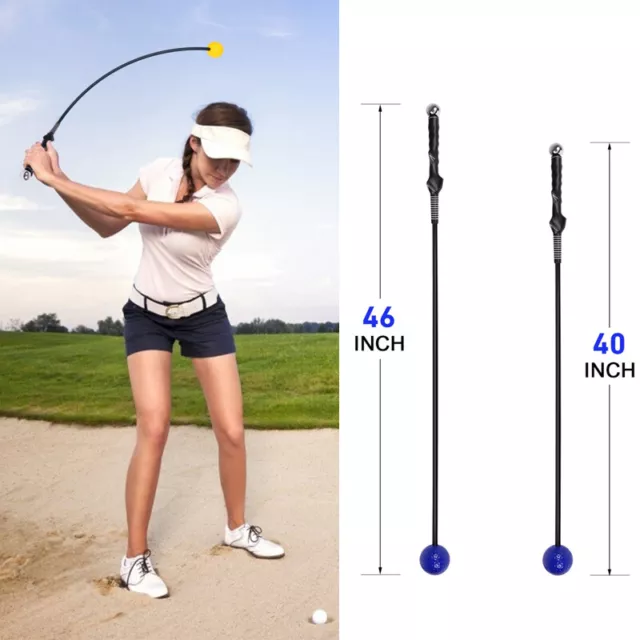 40/46 Golf Swing Trainer Warm Up Stick Power Strength Tempo Training Swing Golf
