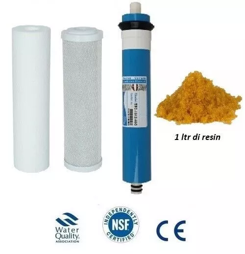 L3 4 Stage Reverse Osmosis pre filters RO & DI Resin Replacement Membrane