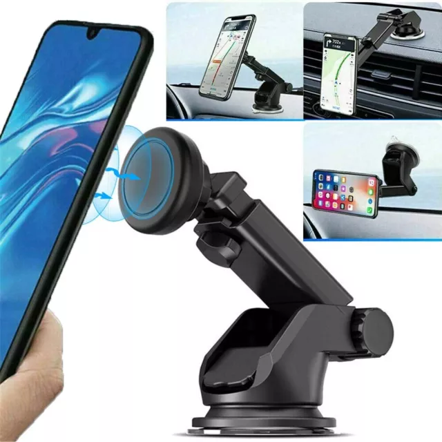 Universal Magnetic Car Mount Holder Dash Windshield Suction Cup For Cell Phone