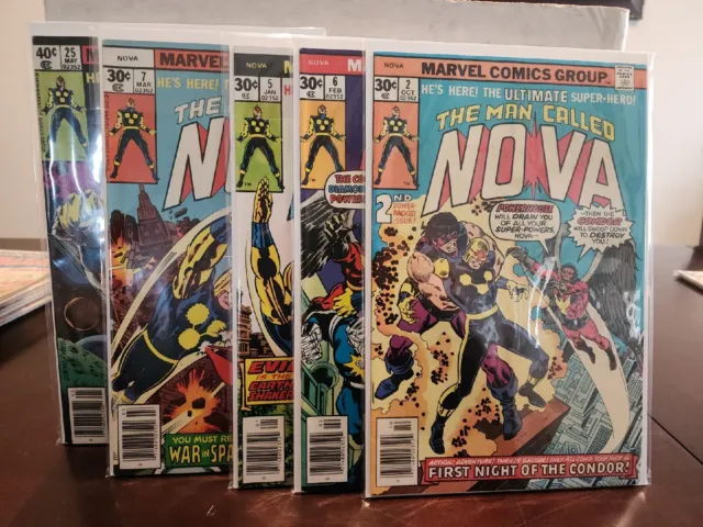 The Man Called Nova #2 #3 #4 #5 #6 #7 #8 #10 #25 VF-NM Lot of 9, 1976 Marvel
