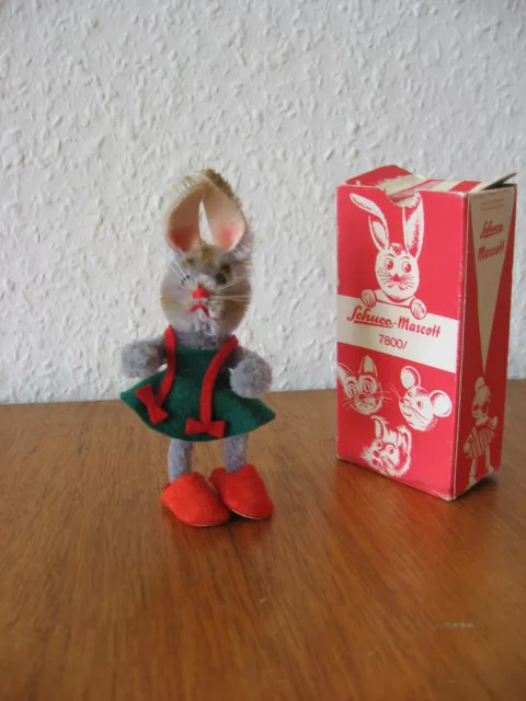 Schuco Hegi Hase mit grünem Kleid  mit OVP Mascott - Arche Osterhase *