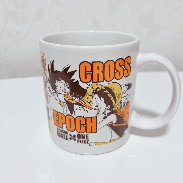 One Piece Goods Dragon Ball Collaboration Mug Son Goku Monkey D Luffy White