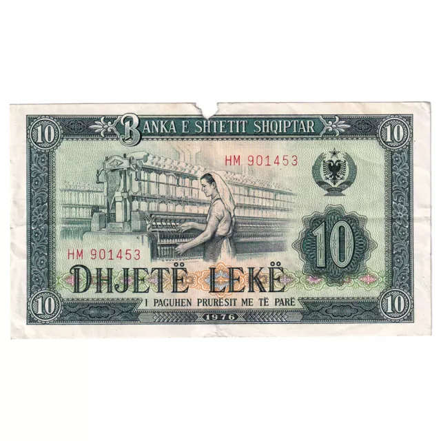 [#148601] Geldschein, Albania, 10 Lekë, Undated (1976), KM:43a, S