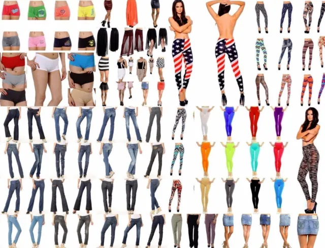 Lot 30 20 pcs NEW Wholesale Womens Skirts Shorts Leggings Pants Jeans S M L
