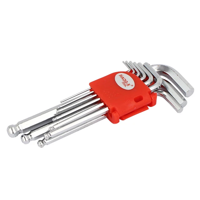 1,5mm-10mm Hexagonale Tête En Alliage L Forme Boule Hexagonal Clé Set 9 En 1