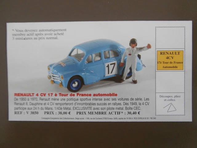 Citroën 3CV EDF GDF Bleu - Eligor 1/43 - Collectionneur V3756 - Bon état