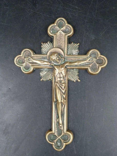 Pendentif Ancien Crucifix – Christ En Croix – Bijou Religieux Vintage