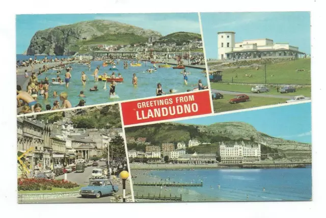 Wales Conwy Llandudno Mostyn St Dennis Productions Multiview Postcard c.1960's