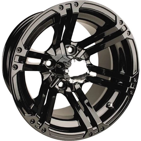 Black 10x7, 4/4, 3+4 Ocelot E117 Golf Cart Wheel - 847-107117-21