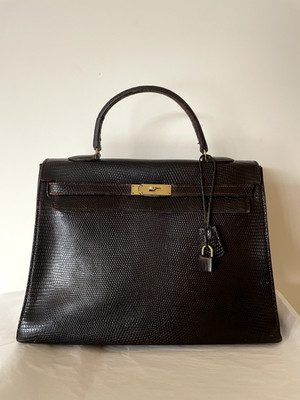 65035 AUTH HERMES black POROSUS KELLY I 35 SELLIER Bag $15,999.99 ...