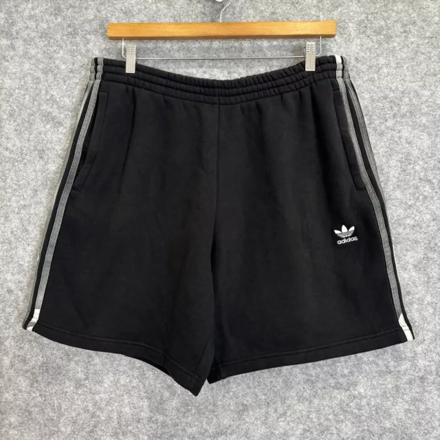 ADIDAS Men's designer Black fleece classic running basketball shorts XL (2228)