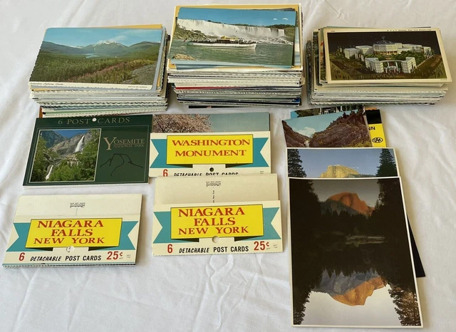 Postcards Lot 445 Chrome Linen Vintage New Unused Alaska Yosemite New York