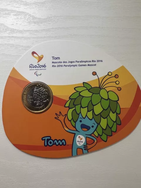 2016 Brazil Rio 2016 Olympic “Tom” 1 Real Coin In Blister WC#57