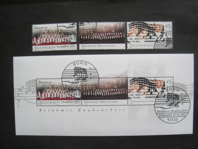 Bund MiNr. 2318-2320 Block 61  Einzelmarken  Erstag Bonn gestempelt   (GB 2000)