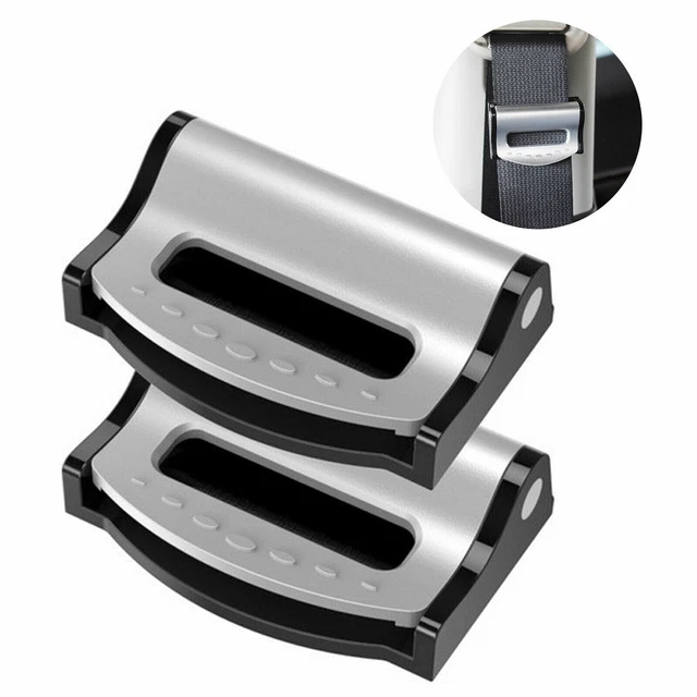 Clip Supporto Cintura di Sedile Auto Durevole Cinghia di Arresto Regolabile Da Viaggio (Argento)