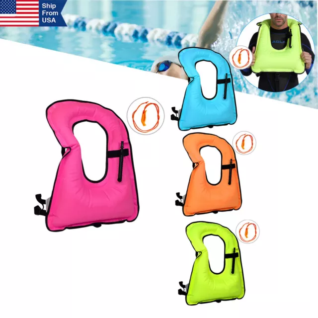 Inflatable Life Jacket Adult/Kids Fishing Vest Water Swimming Survival Kayak US