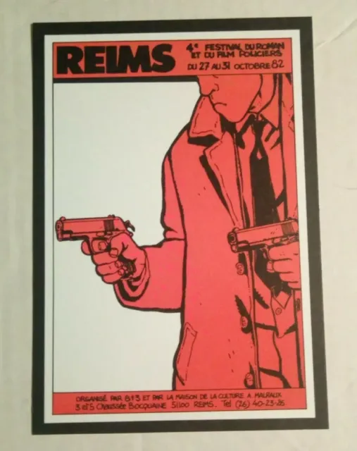 1982 Reims Police Novel & Film Festival Postcard
